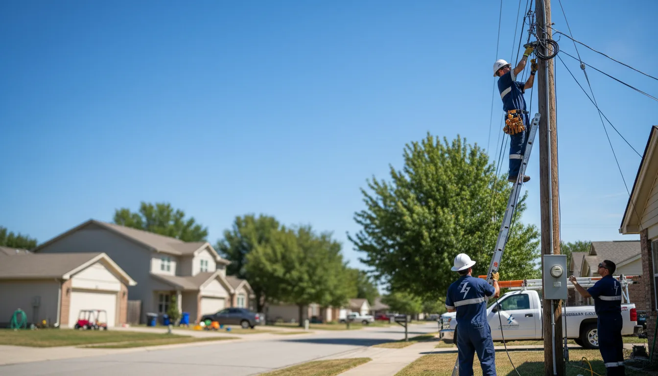 Residential electrician providing installation services in Houstonia, MO